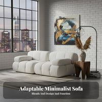 plush Segment Lounger Nordic & design configurable Couch Combinable Design Sectional Sofa for Apartment Dwellers, residents, Small areas, Bedroom, Lounge Area