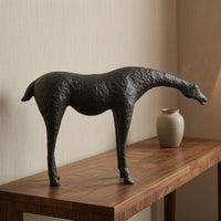 Metal Equine Sculpture Tabletop Abstract Horse Ornament Home Decor