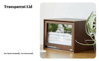 Stackable Wooden Crate with Clear Panel Natural Look Storage Box All-Purpose