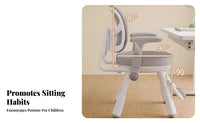 Adjustable Ergonomic kids' Chair Prop Study Seat Splitspinerest Design 360-Degree rotating for Learning, schoolwork, Playroom