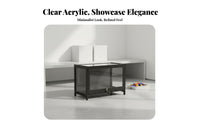 Figure Display Cabinet High Visual Clearness Action Figure Display Cabinet Acrylic Collectible Case Easy to Assemble