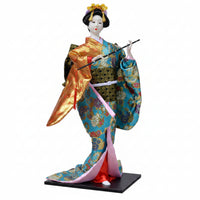 Japanese Geisha Figurine Textile Clothing Folk Ornament Handmade