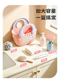 Dopamine Laundry Basket with Handle for Dormitory and Bathroom Storage