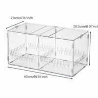 Transparent Box Ventilated Design Transparent Enclosure Secure Latch Acrylic Reptile Enclosure for Desktop