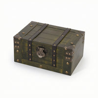 Storage Trunk with Hinged Lid Vintage-Style Wooden Trunk Antiqueinfluenced