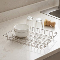 Wall Mounted Dish Rack with Drain Basket, Stainless Steel Rack with Fruit and Slicing Board Holder, Space Saving Modern Kitchen Storage