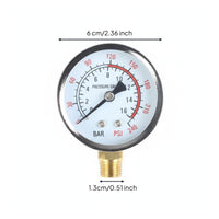 Gauge Pressure Gauge Double Scale Measuring Tool High Accuracy