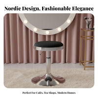 Adjustable Pedestal Stool With Footrest Adjustable Swivel Stool Non-Slip Base