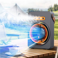 USB-Powered Desktop Misting Fan Compact Tabletop Fan with Humidifier Cooling Quiet for Desk, Dorm Room