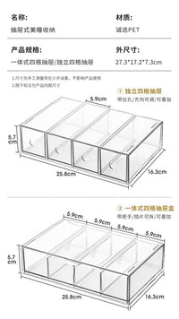 Multi-grid Eyeglass Storage Box for Sunglasses, Desk Drawer Organizer, Resin
