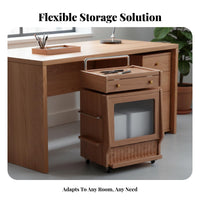 Robot-Shaped Nightstand Movable with casters End Table Space-Saving for Children