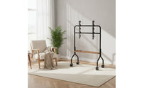 Adjustable-Height Mobile TV Cart with Shelf Portable Mobile TV Stand with Shelf Universal Television Cart with Wheels Movable for Living Room, Bedroom, Office