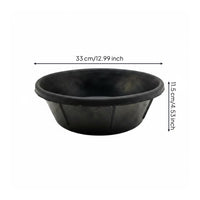 Reinforced Rubber Bowl Vertical Ribs Rubber Feeding Bowl Shallow