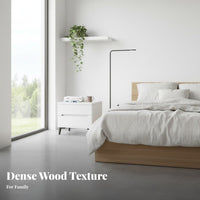 Nightstand with Drawers Modern Design Bedside Cabinet Space-Saving for Students