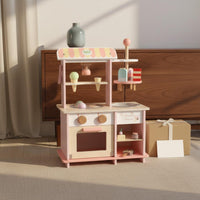 Ice Cream Shop Toy Fine Motor Skills Toy Ice Cream Counter Pretend Play Dessert Stand Playset for Girls