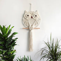 Macrame Owl Wall Hanging Handmade Macrame Owl Tapestry Gift Idea for Bedroom