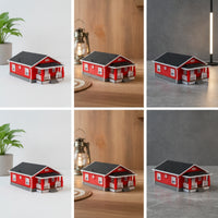House Model with Porch Unlit Miniature Dollhouse Model Collectible Dollhouse for Collectors, Dioramas, Tabletop Displays, Photography