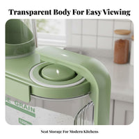 Safe Sealed Grain Dispenser Clear Body Plastic Rice Storage Bin Transparent Design for Kitchen Countertop