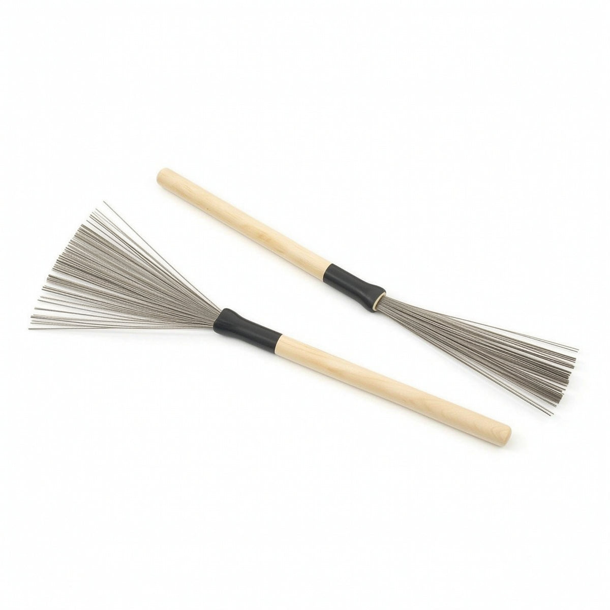 Drum Brushes Articulate Drum Brushes with Wood Handle Wire Brush with Wooden Grip Natural Feel Percussion Lightweight