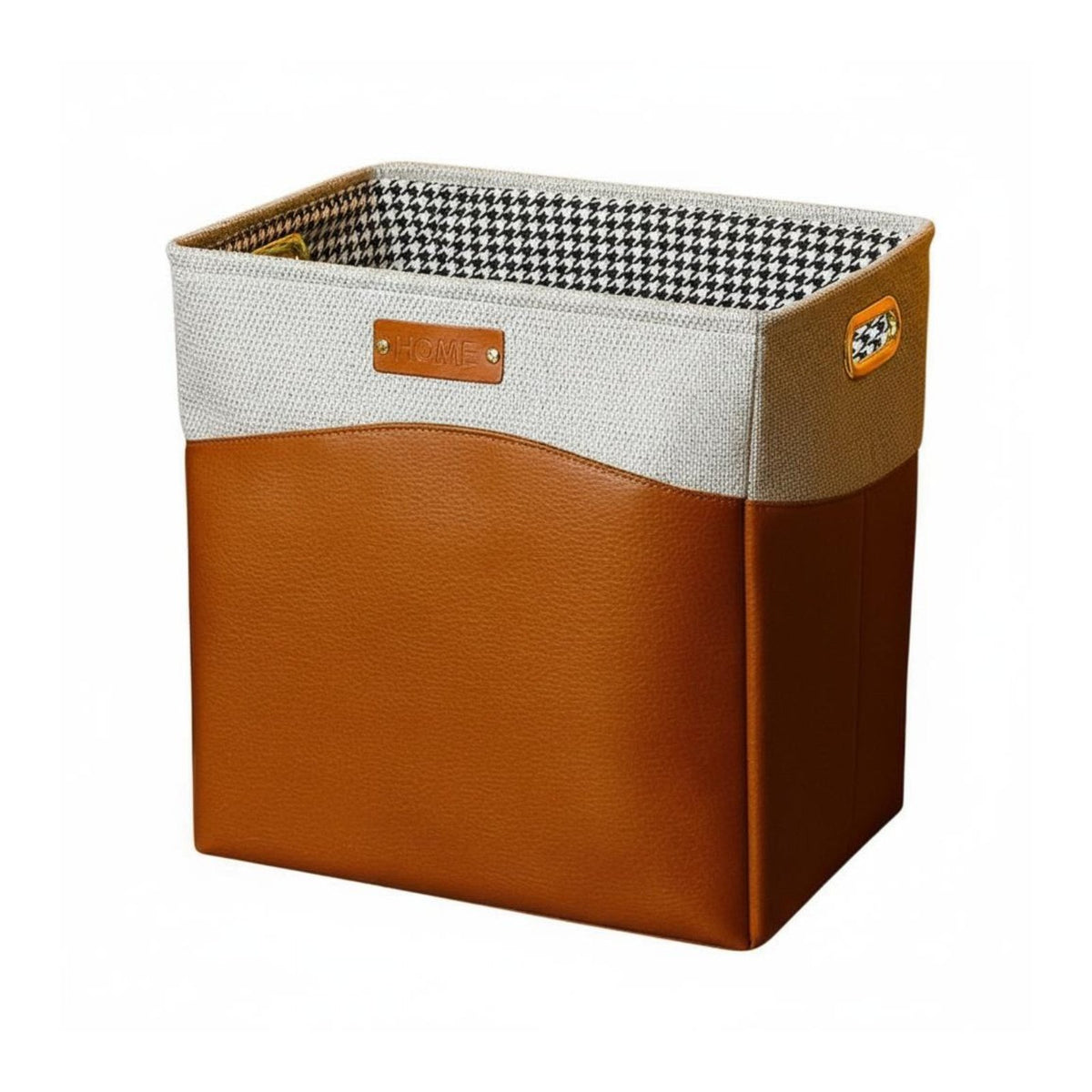 Rectangular Textile Box with Handles Multi-Purpose Two-Tone Textile Box Foldable