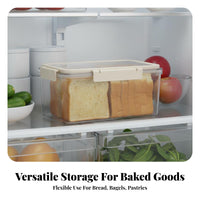 Food Grade Material Bread Storage Box Space-Saving Design Refrigerator Bread Container Safe for Pantry, Kitchen Counter