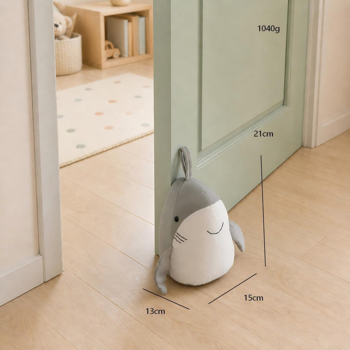 Gray Shark Doorstop