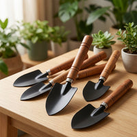 Narrow Digging Tool, Tempered Steel Soil Loosening Tool with Long Wood Handle, V-Shaped Blade Trench Digger for Delicate Plants