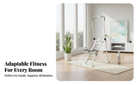 Space-Saving Foldable Stair Climber Non-Slip Pedals Stair Climber with Display Calorie Calorie Consumption Home Stepper Exercise Machine Quiet Operation for Beginners, Seniors, Adults, Small Areas, Indoor, Apartments, Living Room