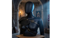 Faux Leather Cosplay Shoulder Harness Punk One-Shoulder Harness Armored Asymmetrical for Cosplayers, Performers, Photoshoots, Theme Parties