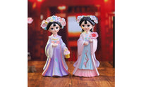 Traditional Chinese Style Figurine Hand-Painted Desktop Figurine Decorative Desktop Ornament Collectible for Collectors, Art Lovers, Desk, Bookshelf, Tea Room