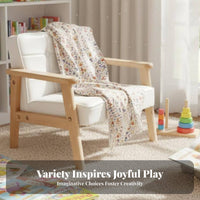 Armless Mini Sofa Chair Supportive seat padding children's Seat SkinChild-Safe Fabric