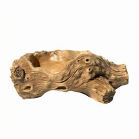 Tree Root Stump Planter Wood-Grain Tree Root Planter Bronze Finish