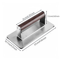 Burger Patty Press Stainless Steel Burger Press Wood Handle