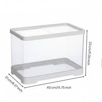 Transparent Reptile Habitat Easy Clean Clear Terrarium Acrylic Reptile Tank for Amphibian Keepers, Desktop