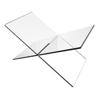 Interlocking X-Shaped Display Stand Freestanding Acrylic Book Stand Clear Tabletop Book Display Transparent for Readers, Students, Desktop, Reading Nooks
