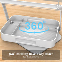 Adjustable Desktop Bookrest 360° Rotating Base Book Holder Multi-Functional