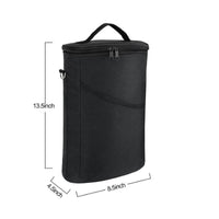 Leakproof Wine Cooler Bag Portable Insulated Wine Tote Compact Foldable for Dinner Parties