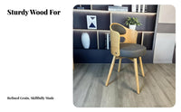 Swivel Chair with Exposed Back Tapered Legs Vanity Stool Soft Comfort