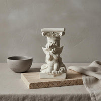 Greek Design Angel Sculpture Resin Craft Roman Pillar Display Stand