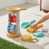Wheat Straw Sandcastle Playset Rounded Edges Sand Play Tools Molded Surface Shell Mold Set Wide Opening for Children, Beach, Sandbox