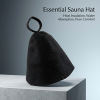 Men Women Steam Bath Wool Cap, Traditional Sauna Steam Room Hat, Dry Headrest Steam Room Essential,  - Image 2