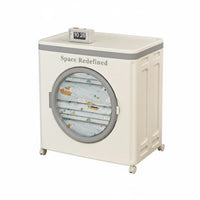 Large Foldable Bin with casters sturdy Storage Container Stackable for Dorm Room