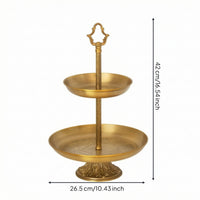 Two-Tier Dessert Stand Decorative Cupcake Stand Elegant for Afternoon Tea