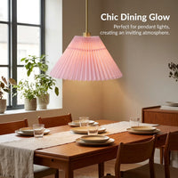 Lampshades for Ceiling Lights and Table Lamps with Pleated Textile Design, Small Lampshade for Bedside and Floor