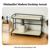 Acrylic Makeup Shelf Raised Edge Design Acrylic Cosmetic Shelf Space Saving Skincare Storage Rack for Dressing Table, Bedroom