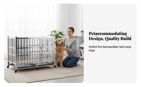 long-lasting Construction Foldable Wire Dog enclosure sturdy Duty Foldable Wire Dog Crate Secure Latch Pet Kennel Easy to Clean for Indoor, Home, Travel