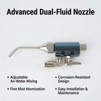 Stainless Steel Gas-Water Mixing Nozzle, Industrial Spray Nozzle for Humidifying, Cooling, Dust Remo - Image 3
