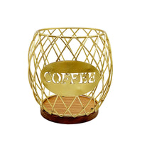 Pineapple Basket Space-Saving Wire Basket with Wooden Base Lightweight