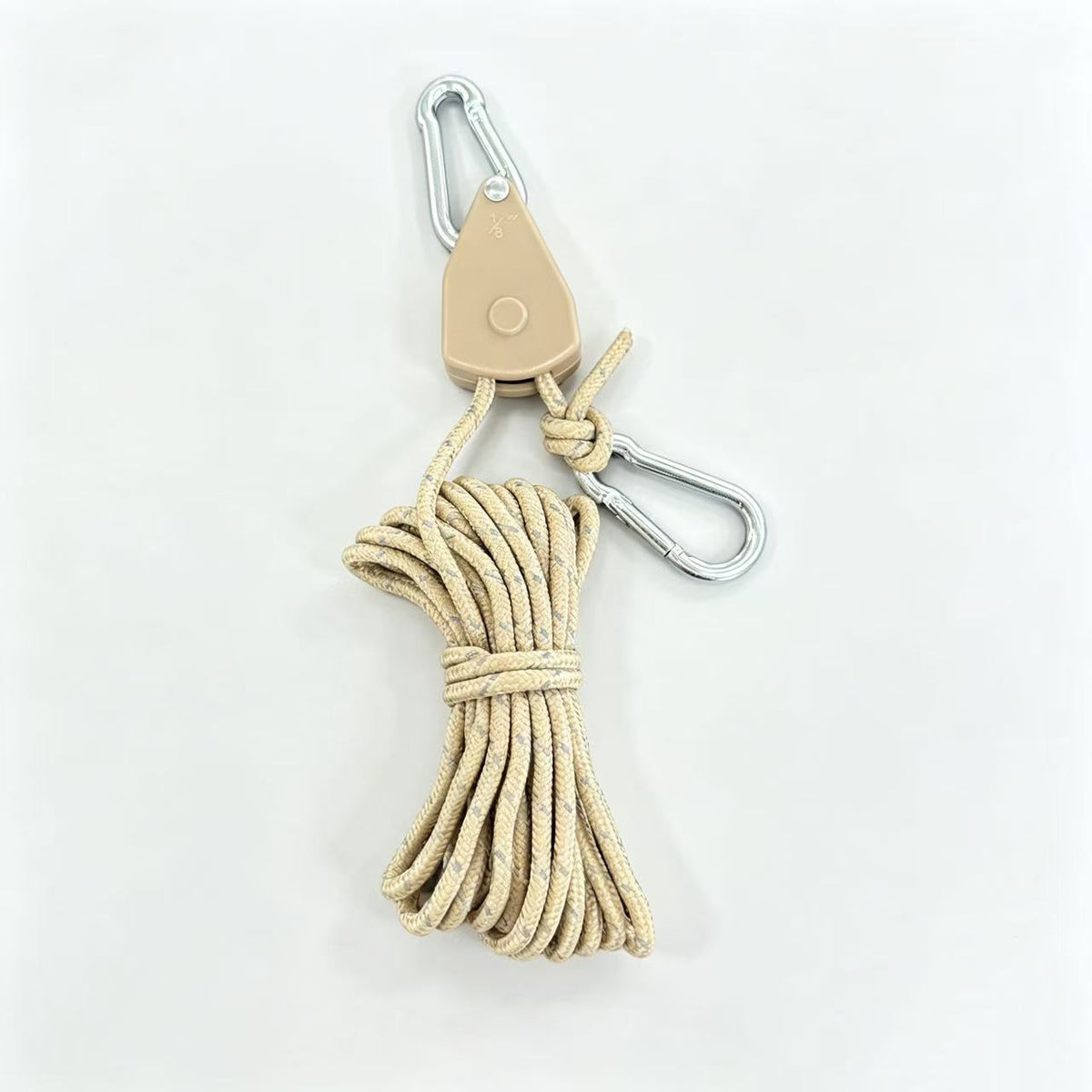 Outdoor Windproof Rope for Camping, Tarp, Tent, Reflective, with Metal Pulley and Adjuster