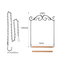 Wrought Steel Avian Swing Portable Metal Frame Bird Swing Easy to Hang Garden Decor for Hummingbirds, Outdoor, Backyard